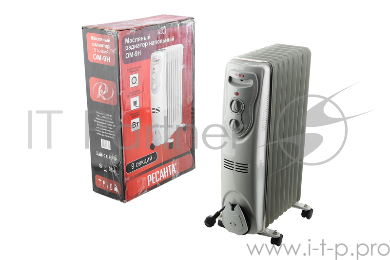 Обогреватель масляный Ресанта ОМ- 9Н (2 кВт) 67/3/8, 9 секц.