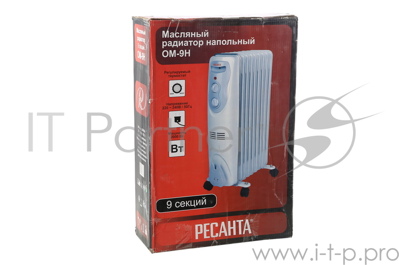 Обогреватель масляный Ресанта ОМ- 9Н (2 кВт) 67/3/8, 9 секц.
