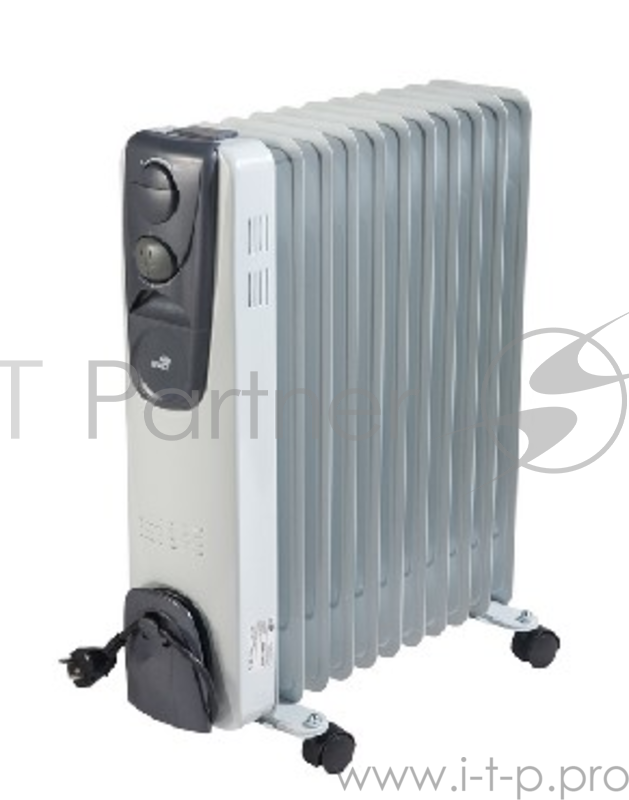 Радиатор масляный WWQ RM02-2511 -11 секций Номинальная потребляемая мощность: 1000/1500/2500 КВт(в зависимости от режима работы) Число секций нагрева: 11 Термозащита: есть Термостат: есть Длина сетевого кабеля: 1,8 м Габариты: 54*15*63 см Масса: 12 к