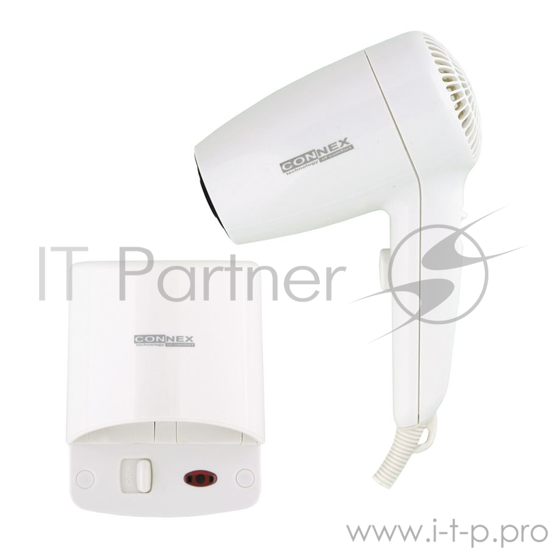 Фен настенный CONNEX HAD-120-18A1 1200Вт пластик
