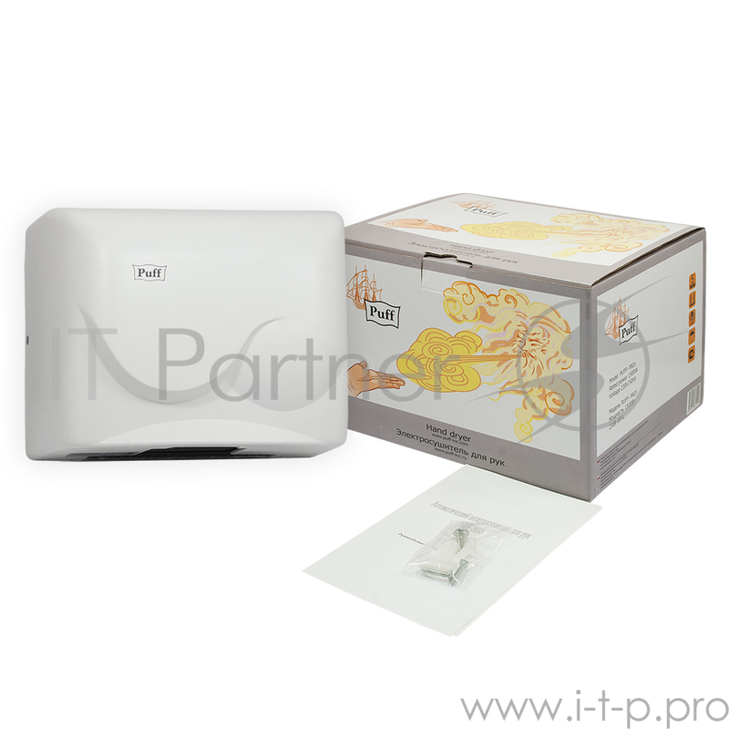 Электросушитель для рук PUFF 8823 1.5кВт белый ABS пластик