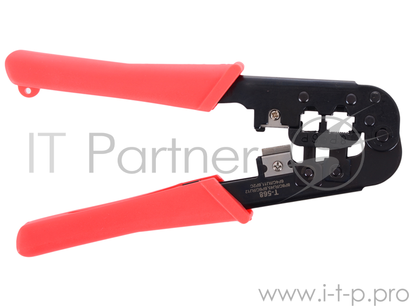 Обжимной инструмент Gembird T-568 Универсальные клещи для обжима и разделки кабеля RJ-11 (6p4c/6p2c), RJ-12 (6p6c), RJ-45 (8p8c)