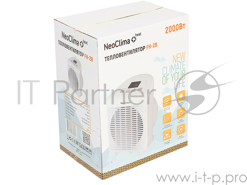 Тепловентилятор Neoclima FH-28 2000Вт, спиральный с таймером отключения