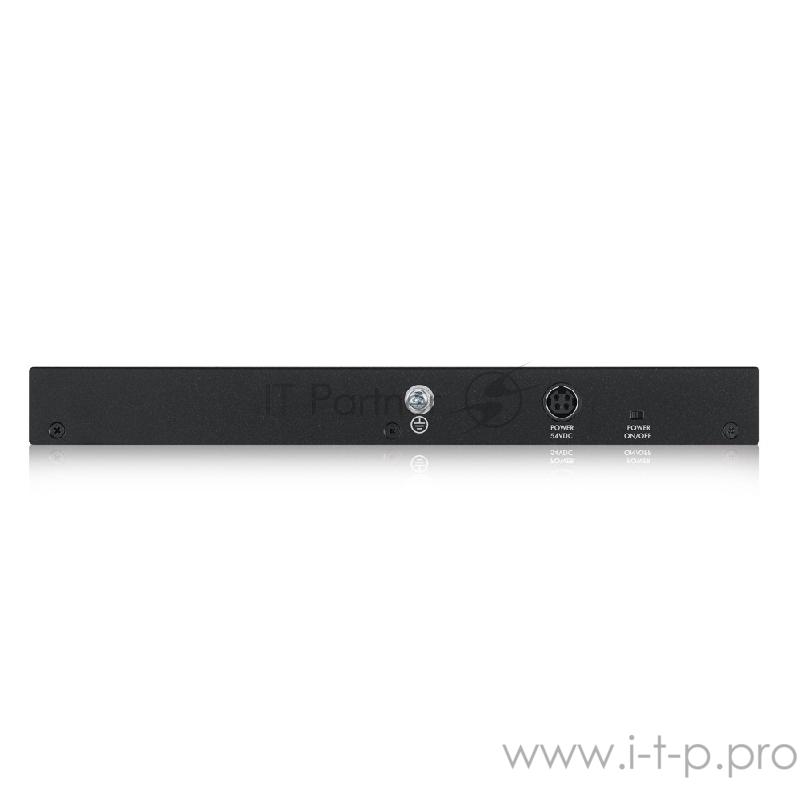 Сетевое оборудование ZyXEL GS1900-10HP-EU0101F Коммутатор 8-port GbE L2 PoE Smart Switch + 2 SFP slots, 802.3at, desktop, fanless, 70 Watt