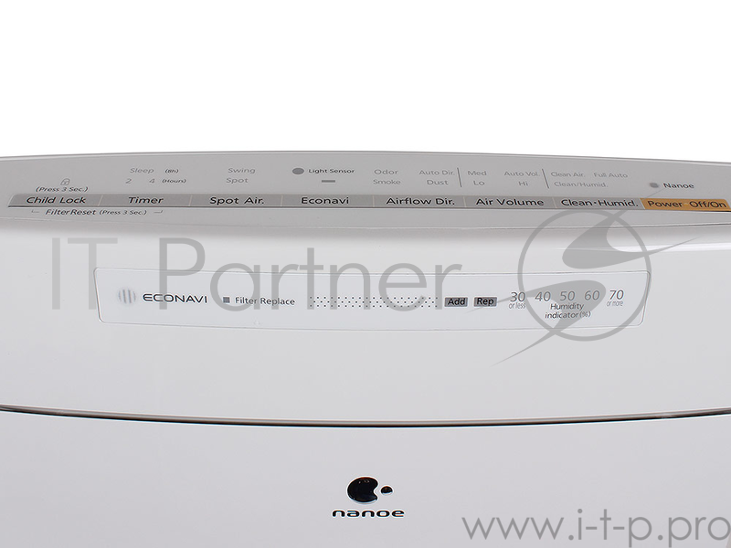 Климатический комплекс Panasonic F-VXH50R-W Оч-ль с увлажнением, Мощ.45 Вт, пл 40 м.кв., ём-ть 2.3 л, расход 150-500 мл/ч, ШхВхГ 360x560x240, вес 8.6к