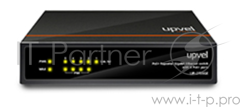 Сетевое оборудование UPVEL UP-215SGE Гигабитный 5-портовый PoE+ коммутатор с четырьмя PoE+ портами до 30Вт на порт (внешний блок питания, возможность получать питание по PoE, Maximum PoE Output Power: 70W)