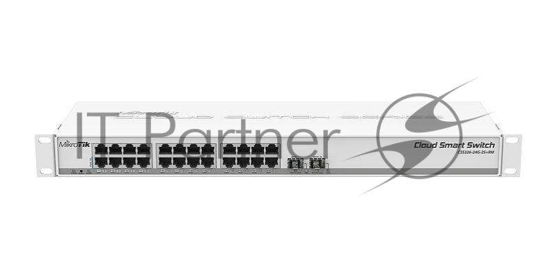 Сетевое оборудование MikroTik CSS326-24G-2S+RM Коммутатор 24х Gigabit RJ45, 2х SFP+
