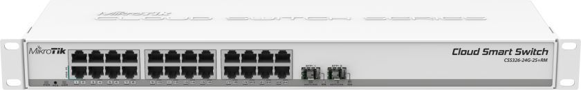 Сетевое оборудование MikroTik CSS326-24G-2S+RM Коммутатор 24х Gigabit RJ45, 2х SFP+