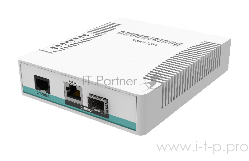 Сетевое оборудование MikroTik CRS106-1C-5S Коммутатор Cloud Router Switch with QCA8511 400MHz CPU, 128MB RAM, 1x Combo port (Gigabit Ethernet or SFP), 5 x SFP