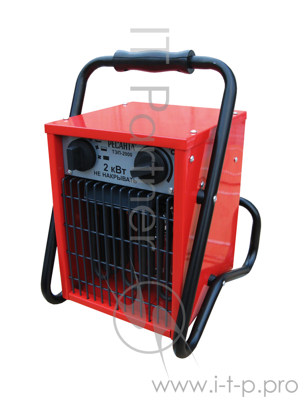 Тепловые пушки Ресанта ТЭП-2000 67/1/1 Тепловая электрическая пушка { квадратная, 220В, 650/1300/2000 Вт, 4,7 кг }