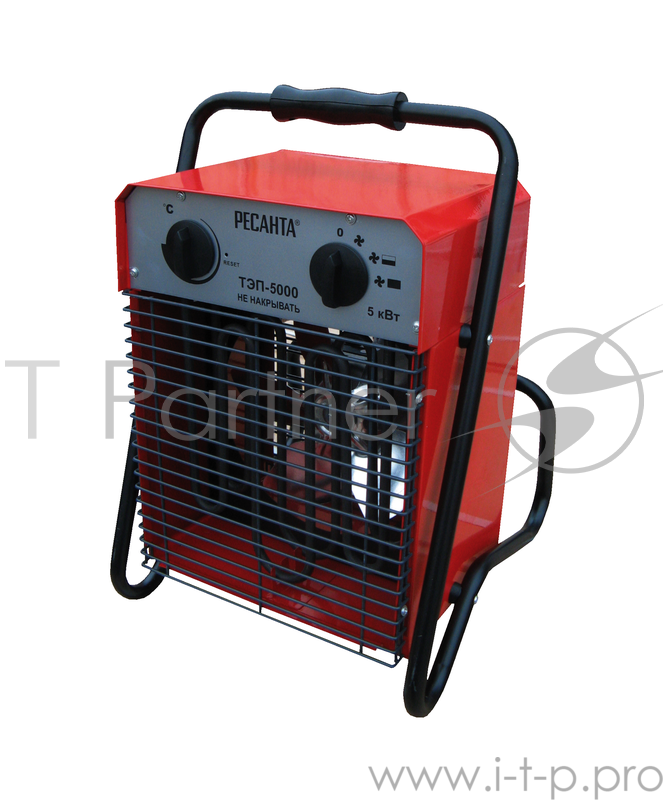 Тепловые пушки Ресанта ТЭП-5000 67/1/3 Тепловая электрическая пушка { квадратная, 380В, вентилятор/2500/5000 Вт, 6,9 кг }