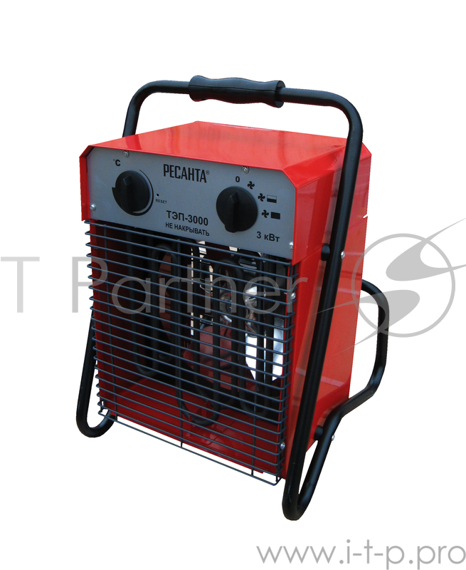 Тепловые пушки Ресанта ТЭП-3000 67/1/2 Тепловая электрическая пушка { квадратная, 220В, вентилятор/1500/3000 Вт, 6,1 кг }