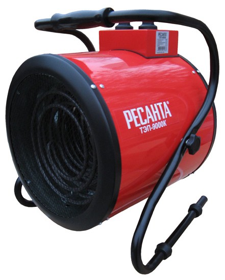 Тепловые пушки Ресанта ТЭП-9000К 67/1/6 Тепловая электрическая пушка { круглая, 380В, вентилятор/4500/9000 Вт, 12,1 кг }