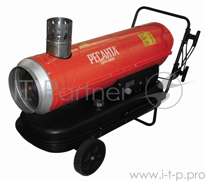 Тепловые пушки Ресанта ТДПН-30000 67/1/12 Тепловая дизельная пушка { дизельная не прямого нагрева, 220В, 30кВт, бак 50л, 760 м3/час, расход 2,4 кг/час, 1330x568x1028, 44,2 кг }