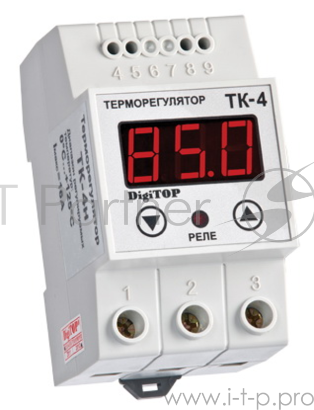 Терморегулятор DIGITOP ТК-4н креплением на DIN-рейку