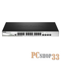 Сетевое оборудование D-Link DGS-1510-28LP/ME/A1A PROJ Управляемый коммутатор 2 уровня с 24 портами 10/100/1000Base-T с поддержкой РоЕ и 4 портами 1000Base-X SFP