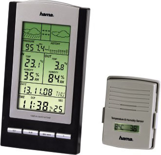 Погодная станция Hama EWS-800 серебристый/черный