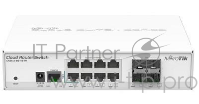 Сетевое оборудование MikroTik CRS112-8G-4S-IN Коммутатор Cloud Router Switch управляемый 8 портов 10/100/1000Mbps