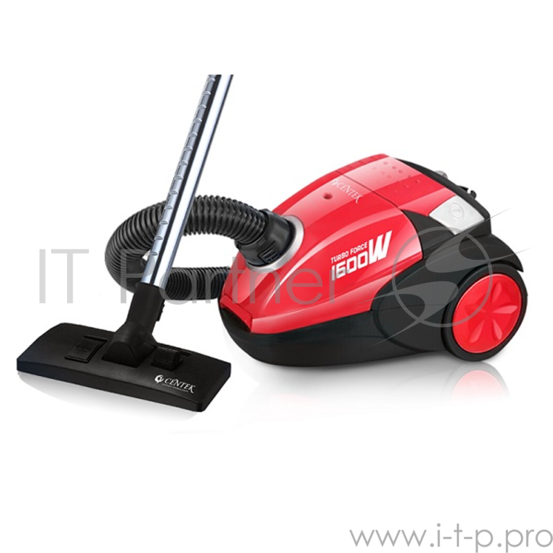 Пылесос Centek CT-2509 (красн) 1600/320Вт, тканевый мешок, телескоп. трубка