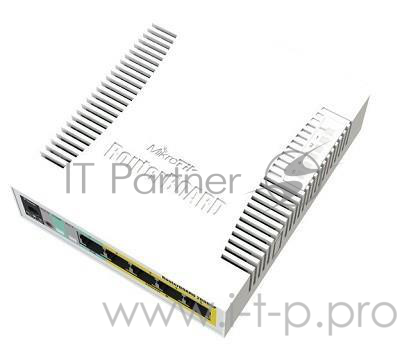 Сетевое оборудование MikroTik RB260GSP Коммутатор RouterBOARD 260GSP 1xSFP, 5x10/100/1000 Gigabit Ethernet, PoE with indoor case and power supply