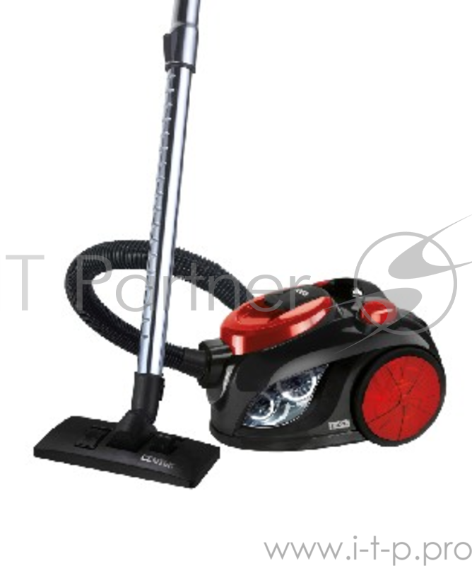 Пылесос Centek CT-2532 (красн/черн) мультициклон 2000/350Вт, стакан 2 л , телескоп металл. трубка