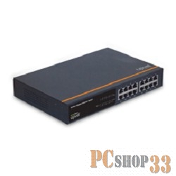 Сетевое оборудование UPVEL US-16G 16-портовый гигабитный коммутатор (металлический корпус, в комплекте крепление для монтажа в стойку, встроенный блок питания)