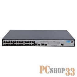 Сетевое оборудование HP JG539A Коммутатор HPE 1910-24-PoE+ управляемый 19U 24x10/100BASE-TX 2x10/100/1000BASE-T 2x10/100/1000BASE-T/Mini GBIC (SFP)