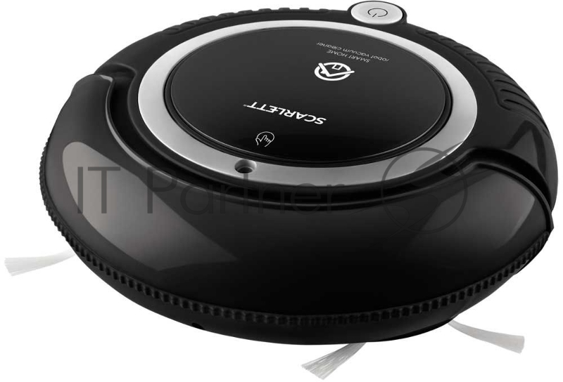 Пылесос-робот SCARLETT SC- VC80R10 черный Мощность 15 Ватт, Быстрый и эффективный робот-пылесос Функция влажной уборки, Удобный контейнер для сбора пыли 0.2 л Автоматический выбор траектории движения, Работа без подзарядки до 60 минут (в зависимости