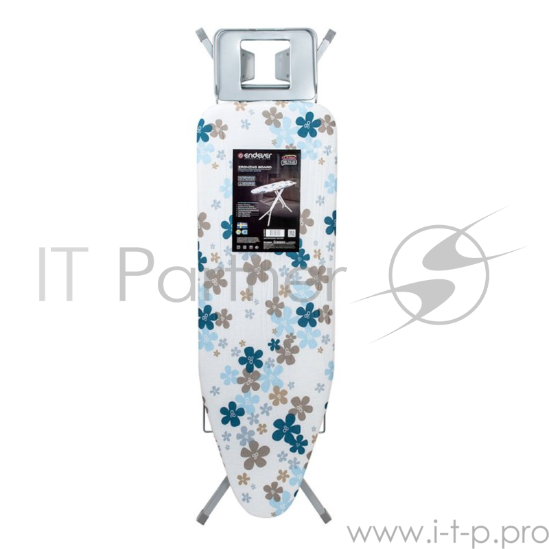 Гладильная доска Endever Delta-22, подставка д/утюга, 7 регулировок по высоте, высота 89 см, 122х42 см, серебристый