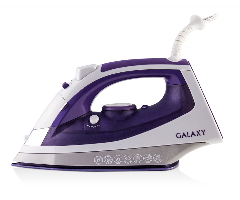 Утюг GALAXY GL 6111(Мощность 2200 Вт. Керамич.покрытие подошвы. Силикон. уплотнитель крышки резервуара. Ф-ция «Самоочистка», «Антикапля», «Антинакипь». Индикатор уровня воды, нагрева. Вертикал. отпаривание/паровой удар /ф-ция увлажнения. Защита от пе