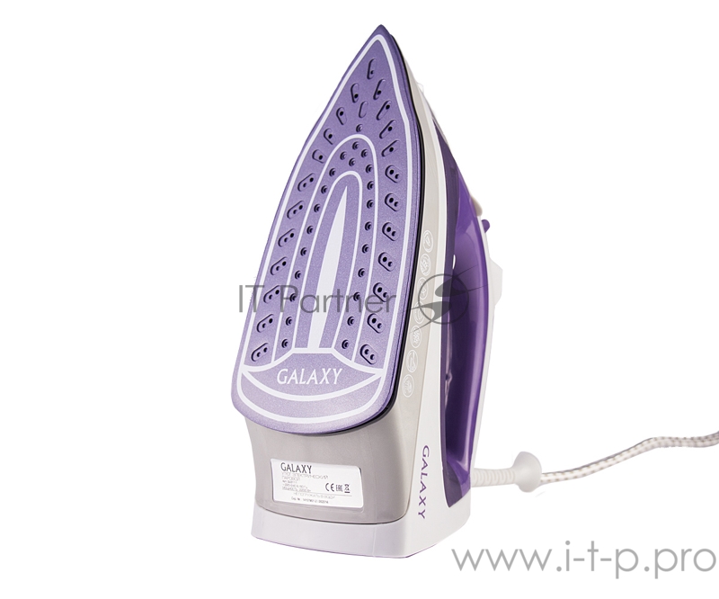 Утюг GALAXY GL 6111(Мощность 2200 Вт. Керамич.покрытие подошвы. Силикон. уплотнитель крышки резервуара. Ф-ция «Самоочистка», «Антикапля», «Антинакипь». Индикатор уровня воды, нагрева. Вертикал. отпаривание/паровой удар /ф-ция увлажнения. Защита от пе
