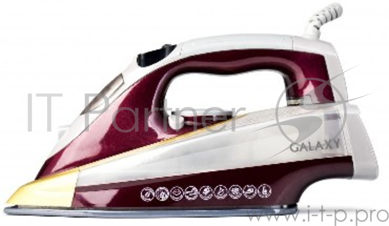 Утюг GALAXY GL 6122(Мощность 2400Вт. Эмалевое покрытие подошвы. Уплотнитель крышки резервуара.Функция Самоочистка/Антикапля/ Антинакипь/Автоотключение. Указатель максимального уровня воды. Индикатор нагрева. Объем контейнера для воды 320 мл.)