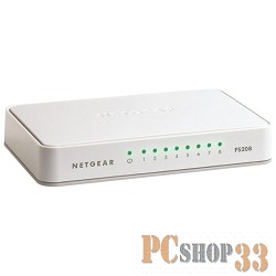 Сетевое оборудование NETGEAR FS208-100PES Коммутатор на 8 портов 10/100 Мбит/с