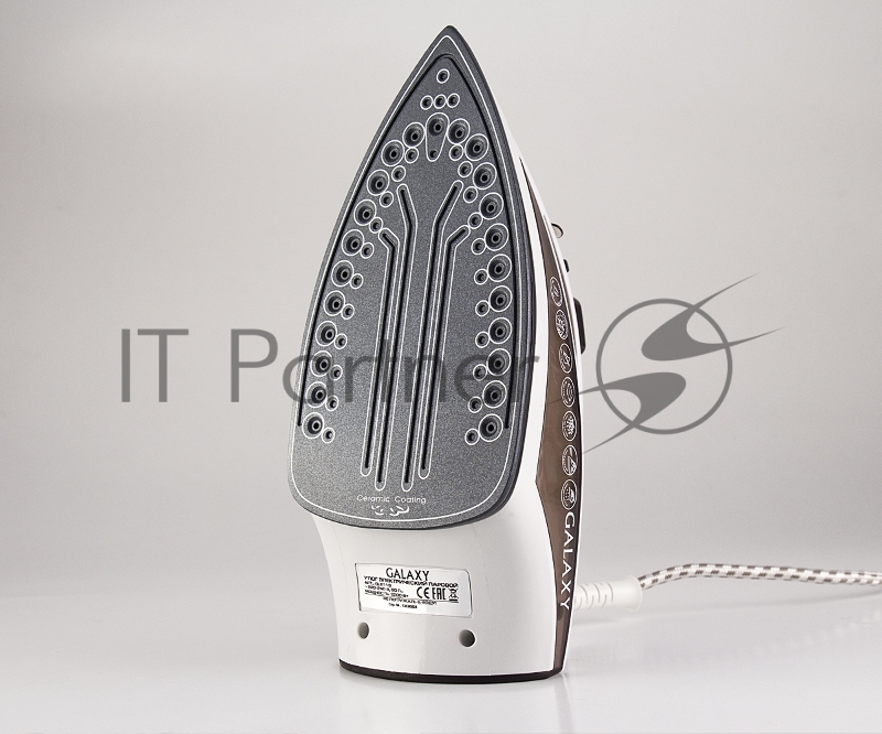 Утюг GALAXY GL 6116 (Мощность 2200 Вт. Керамич. покрытие подошвы. Силиконовый уплотнитель крышки резервуара. Функция «Самоочистка», «Антикапля», «Антинакипь». Вертикальное отпаривание / паровой удар / функция увлажнения. Защита от перегрева.)