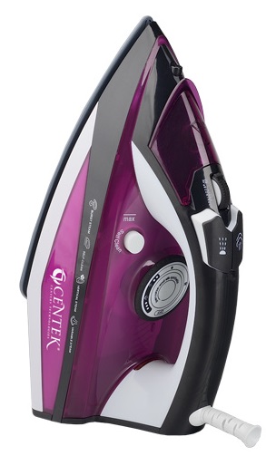 Утюг Centek CT-2344 VIOLET 2400Вт, керамическая подошва, мощный паровой удар, самоочистка, 330мл