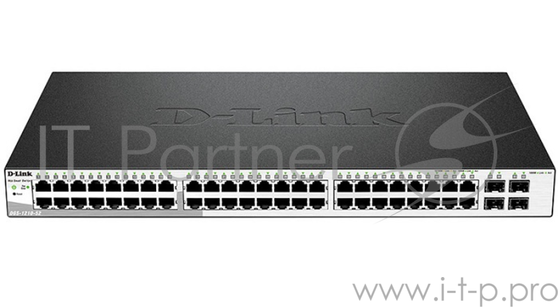 Сетевое оборудование D-Link DGS-1210-52/F1A Настраиваемый коммутатор WebSmart с 48 портами 10/100/1000Base-T и 4 комбо-портами 100/1000Base-T/SFP