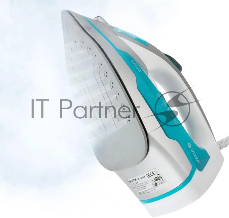 Утюг VITEK VT-1258 В Мощность 2400 Вт. Паровой удар: 140 г/мин. Вертикальное отпаривание. Функция разбрызгивания. Материал подошвы: UltraCare. Объeм резервуара для воды 300мл. Защита от накипи. Противокапельная система. Система самоочистки. Шаровое к