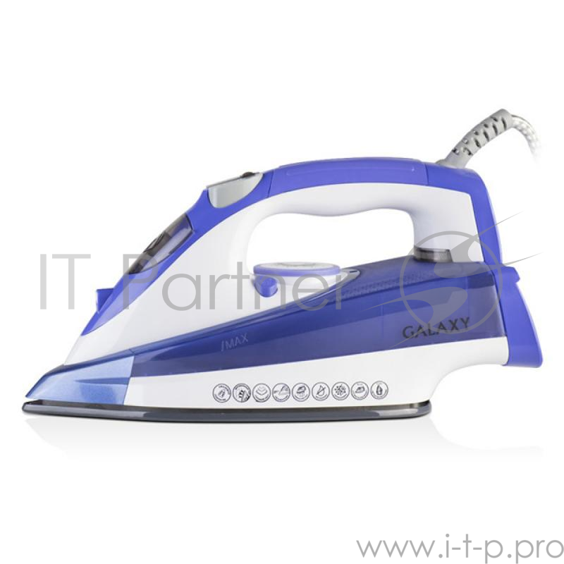 Утюг Galaxy GL6122 синий 2400 Вт подошва эмаль