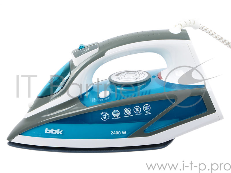 Утюг BBK ISE-2402 синийМощность 2400 Вт, паровой удар, вертикальное отпаривание, плавные регулировки подачи пара и температуры, керамическое покрытие подошвы, Anti-calcium, Self-Cleaning, противокапельная система, автоматиское отключение.
