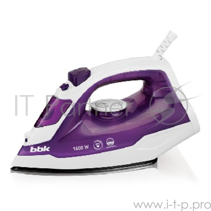 Утюг BBK ISE-1601 сиреневыйМощность 1600 Вт, паровой удар, вертикальное отпаривание, плавные регулировки подачи пара и температуры, керамическое покрытие подошвы, Anti-calcium.