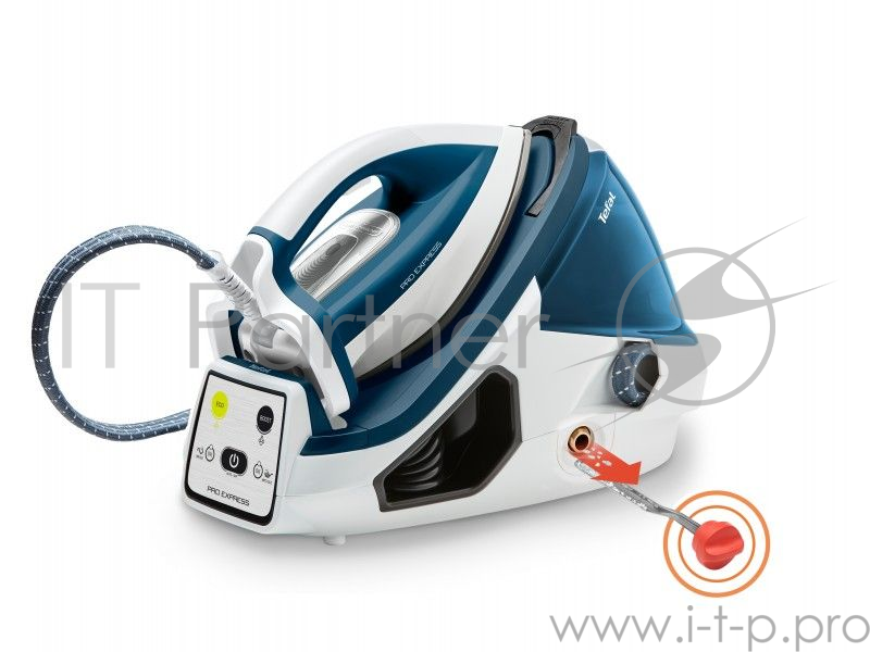 Паровая станция Tefal GV7830E0 2400Вт белый/синий