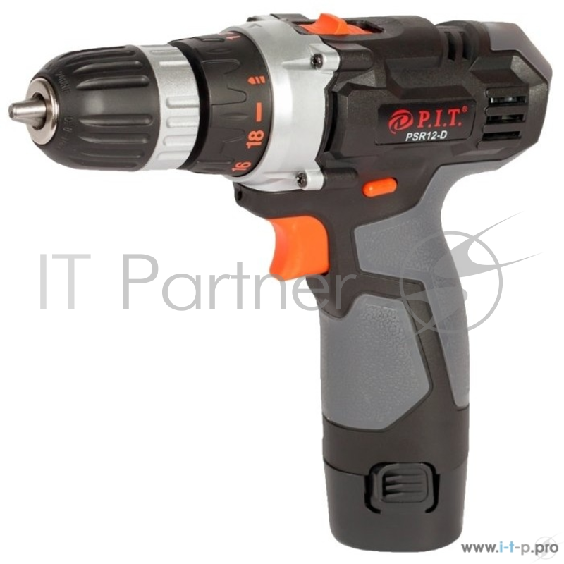Дрель-шуруповерт PIT PSR 12-D PSR12-D съемный аккумулятор 1.5 А?ч, 12 В крутящий момент 20 Н·м быстрозажимной патрон диаметр патрона 10 мм в комплекте дополнительный аккумулятор, кейс