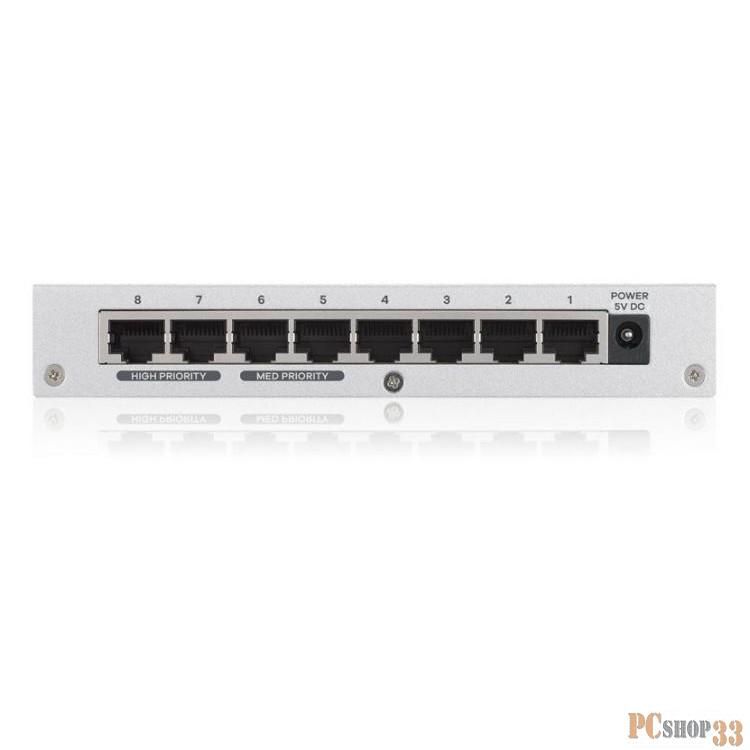 Сетевое оборудование Zyxel GS-108BV3-EU0101F/GS-108B Коммутатор v2/v3, 8 портов 1000 Мбит/с, настольный, металлический корпус