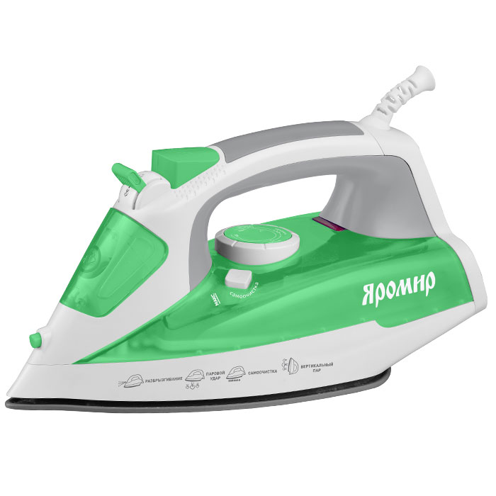 Утюг ЯРОМИР ЯР-010 белый с зеленым