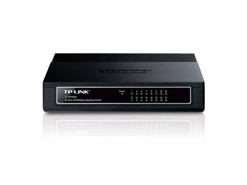 Сетевое оборудование TP-Link TL-SF1016D 16-портовый 10/100 Мбит/с настольный коммутатор SMB