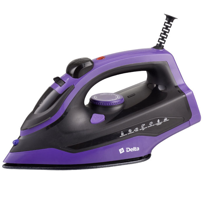 Утюг DELTA DL-353 черный с фиолетовым