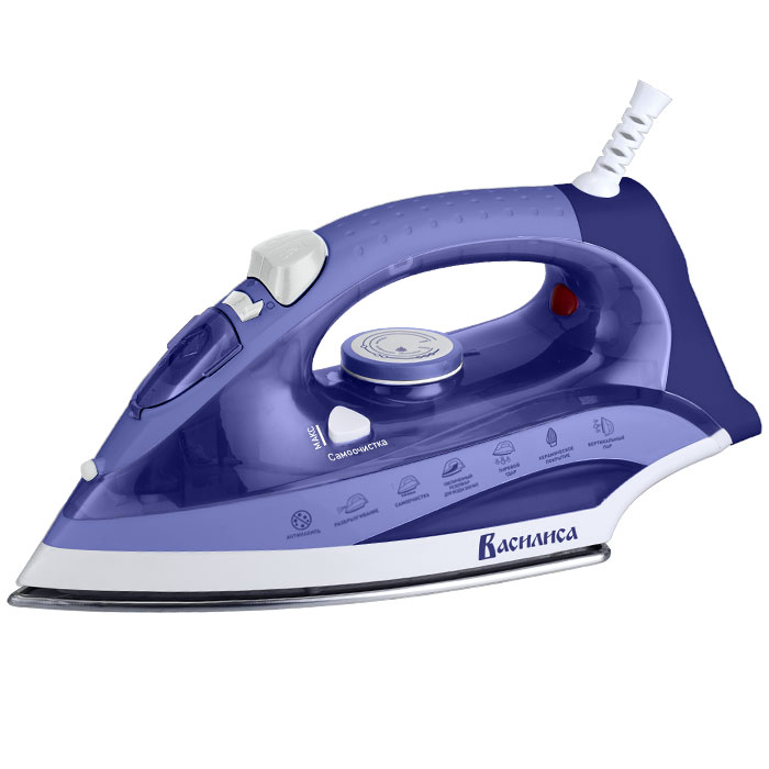 Утюг ВАСИЛИСА ВА-2005 фиолетовый с белым