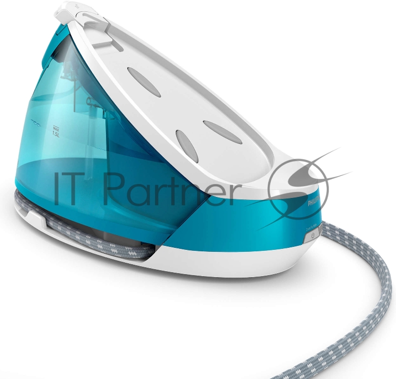 Парогенератор Philips Парогенератор Philips/ Парогенератор, максимальное давление насоса 6,5 бар, мощность 2400 Вт, паровой удар до 430 г, постоянная подача пара до 120г/мин, резервуар 1.5 л, система очистки от накипи Smart Calc Clean, подошва SteamG
