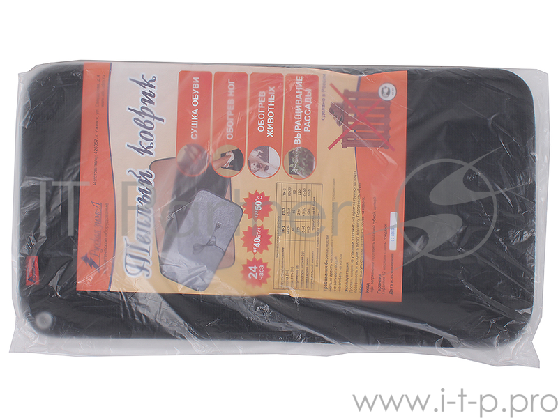 Сушилка д/обуви коврик ТК-1 черный, электрический