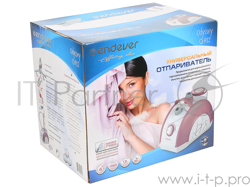 Отпариватель напольный Endever Odyssey Q-912 1960Вт красный/белый